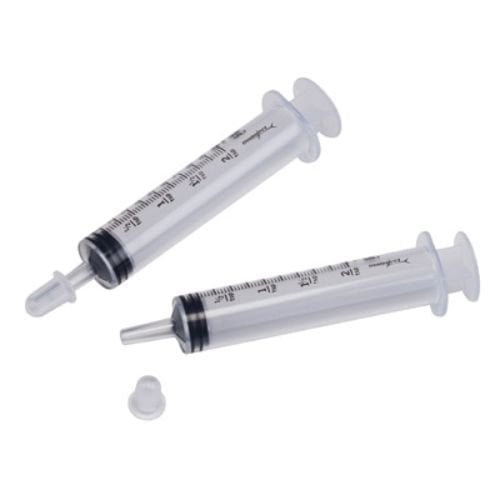 Monoject 10 mL Clear Oral Syringe with Tip Cap 100/Pk. Non-Sterile. Bulk packaged without needle