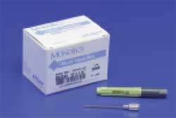 Monoject 21 gauge X 1" Blunt Cannula Dental Needles, Stainless steel cannula, aluminum luer lock