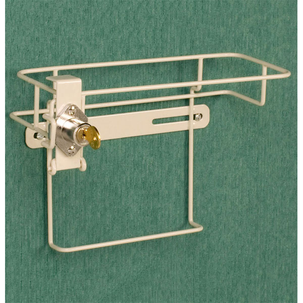 Sharps Container Locking Wall Bracket for 5 Quart In-Room Containers. Includes Lock and Key