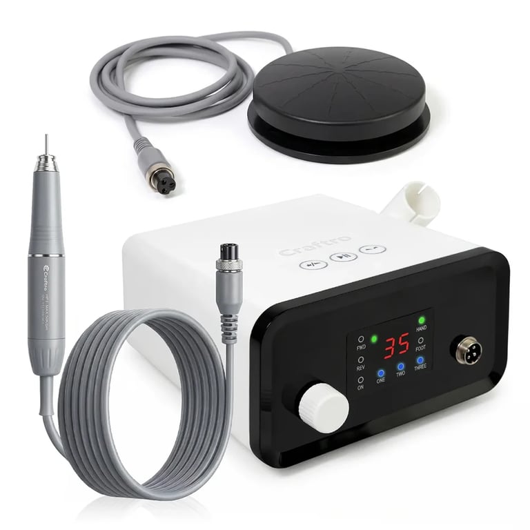 Craftro VK-MM2 Desktop Micromotor Set. Includes: Each one of main unit, power cord (VK-MM2-WT)