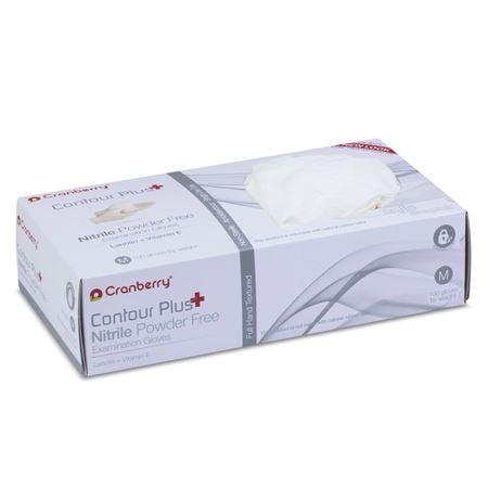 Contour Plus Nitrile Exam gloves: SMALL 100/Bx. P