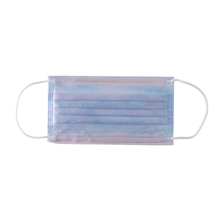 Cranberry Cosmo 4-Ply ASTM Level 3 Ear-Loop Face Mask, >99% BFE/PFE, Comet Blue, 50/Box. Nose