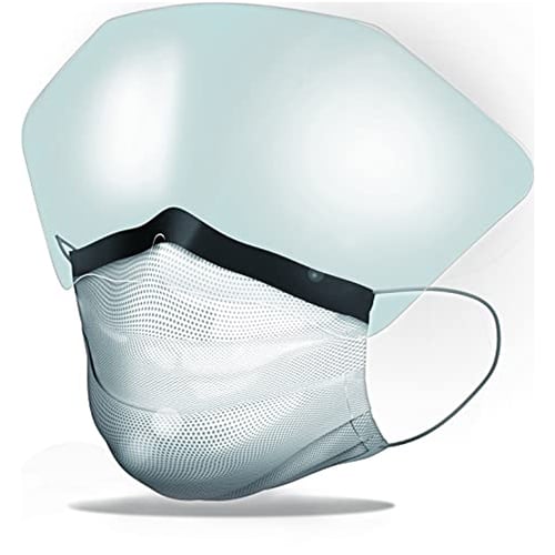 Repel Earloop Face Mask w/Shield, Silver, 25/Box