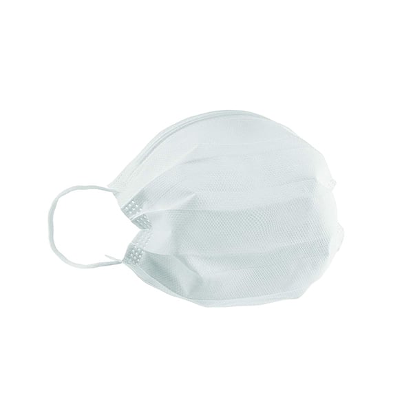 S3 ACE Earloop Mask, White, 50/Bx, sensitive, latex-free, moisturized inner coating with active