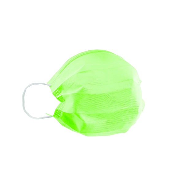 S3 Mint Earloop Face Mask,, Green, Box of 50 Masks, latex-free, refreshing mint scent