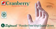 Softouch Vinyl glove: Non-Sterile, Powder-Free, Smooth, box of 100 Extra-Small gloves