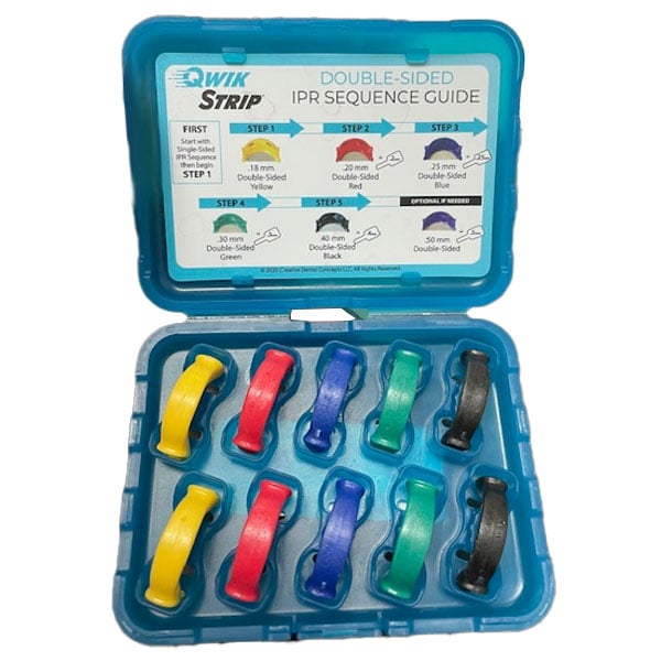 QwikStrip Double-Sided Assorted Abrasive Strips, 10-pc Kit. Includes 2 of each: .18mm, .20mm