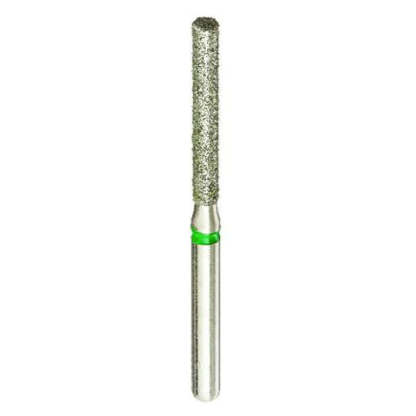 Crosstech FG #842.014 Coarse Grit Flat End Cylinder Premium Diamond Bur, 5/Pk. Head Size: 1.4mm