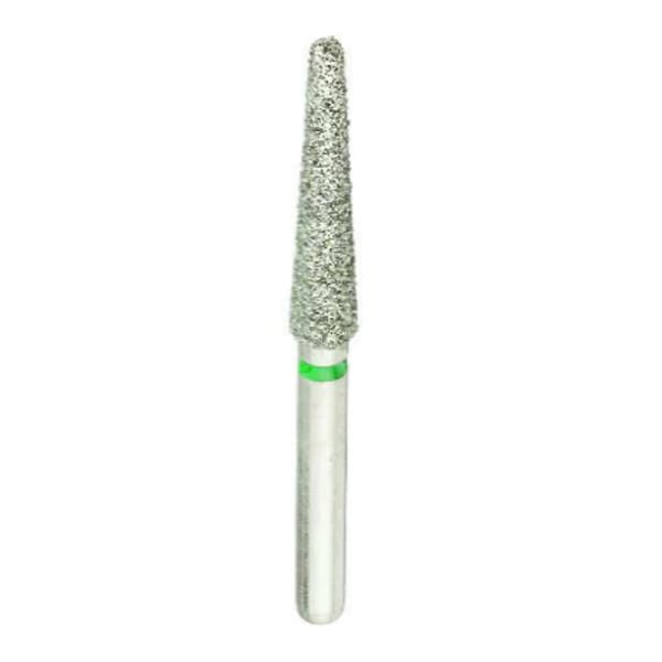 Crosstech FG #850L.021 Coarse Grit Long Round End Taper Premium Diamond Bur, 5/Pk. Head Size