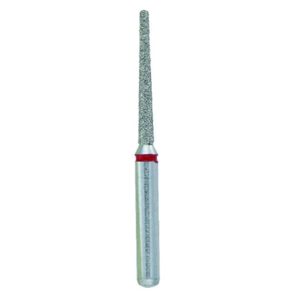 Crosstech FG #850L.012 Fine Grit Long Round End Taper Premium Diamond Bur, 5/Pk. Head Size: 1.2mm