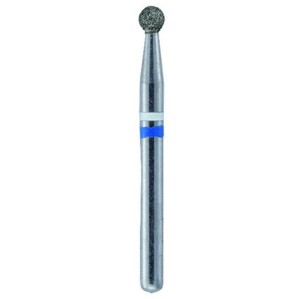 Crosstech FG #801.018 Medium Grit Round Diamond Bur for Zirconia Adjustment, 5/Pk. Head Size