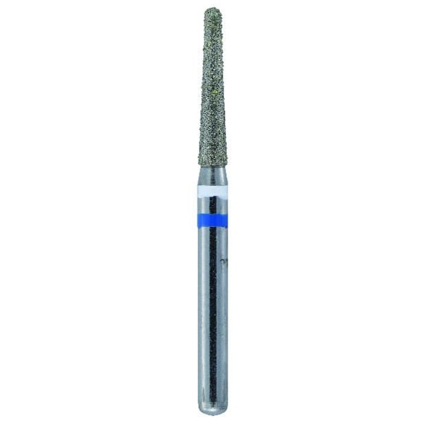 Crosstech FG #856.016 Medium Grit Round End Taper Diamond Bur for Zirconia Adjustment, 5/Pk. Head