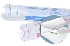 Crosstex 2.50" x 1.50" x 10.50" self-sealing paper autoclave bag with built-in indicator, box