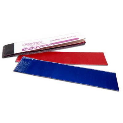 Crosstex Articulating Foil, Blue 1 side, 0.0005"/12 microns, 12 books of 25 sheets each