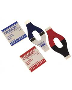 Crosstex Horseshoe .0028" (71 microns) Red/Blue Articulating Paper, 6 books of 12 sheets each (72