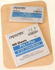 Crosstex 3" x 3" (8cm x 8cm) Poly Mixing Pad. Extra heavy with a high poly finish, non-skid foam