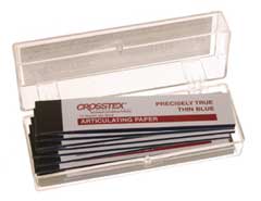 Crosstex XXX-Thin .0005" (13 microns) Blue Precisely True Articulating Film, 12 books of 25 sheets