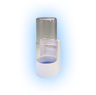 Crosstex Clear plastic dispenser with white base for 3.5 ounce and 5 ounce drinking cups, single