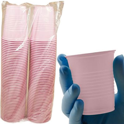 Crosstex Dusty Rose 5 oz. Plastic Cups, Case of 1000