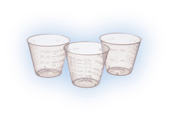 Crosstex 1 oz. Medicine/Mixing Cups - Clear Plastic, Box of 100