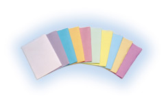 Econoback Blue Patient Bibs plain rectangle (13" x 19") 2 Ply Paper/1 Ply Poly, Case of 500
