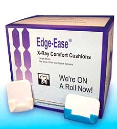 Edge-Ease X-ray Cushion - Large, Blue. Adheres to all traditional film, phosphor plates