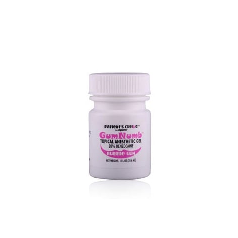 Gumnumb Bubble-Gum Topical Anesthetic Gel (Benzocaine 20%), 1 oz. Jar