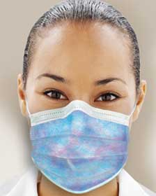 Isofluid Plus Earloop Mask - Kaleidoscope, BFE > 99.8% / PFE = 99.5% at 0.1 micron, Fluid