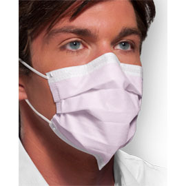 Isofluid SecureFit Earloop Masks - PINK 50/Bx. Fluid Resistant Outer Layer, White Tissue Inner