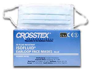 Isofluid Earloop Masks - Lavender, Fluid Resistant Outer Layer, White Tissue Inner Layer, BFE