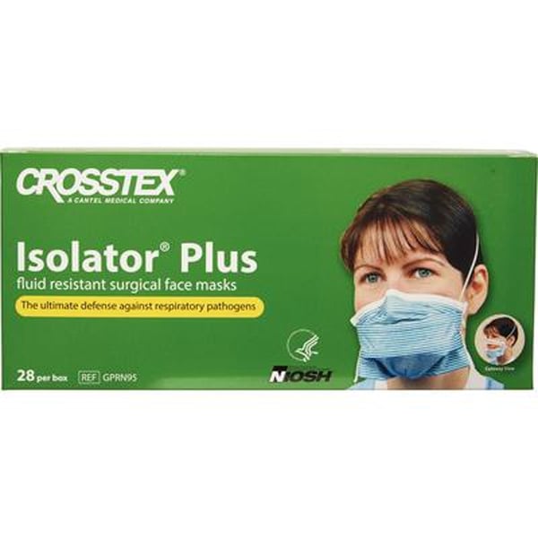 Isolator Plus NIOSH N95 Particulate Respirator, Disposable, Blue/White