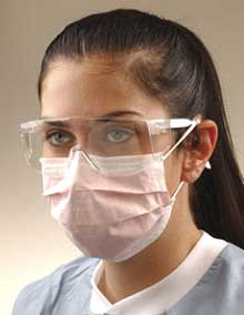 Isolite Ear-Loop Utility Mask - Blue. PFE = 98% at 1.0 micron, Extra Long Aluminum Nose Piece