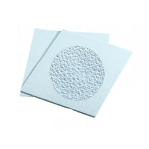 PolyGard Deluxe BLUE 3-ply Paper/Poly Towel, 18" x 30", 300/Case. Pebble embossing pattern, which