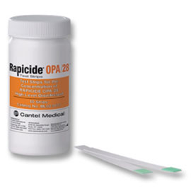 Rapicide OPA/28 Test Strips 50/Pk. Verifies the proper concentration quickly. User-friendly strips