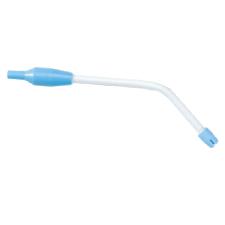 SAFE-FLO Plus Saliva Ejector, Clear/White, 100/Pk. Features a one-way valve for backflow
