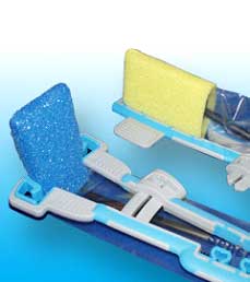 Sensor Slippers Yellow, Large. Cushion, barrier and positioning aid for all digital sensors