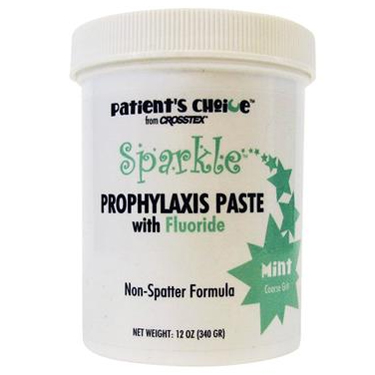 Sparkle Coarse Grit, Mint Flavored Prophy Paste 12 oz Jar. 1.23% Fluoride, Gluten Free