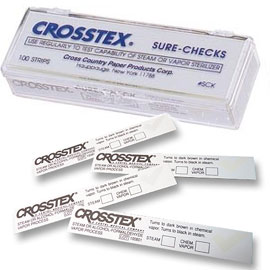 Sure-Check Strips - White 3.75" x .625" (10 x 2cm) 100/Bx. Class 4 indicator for use in pouches