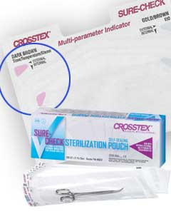 Sure-Check 5-1/4" x 6-1/2" Sterilization Pouch 200/Bx. Self-Sealing with Built-In