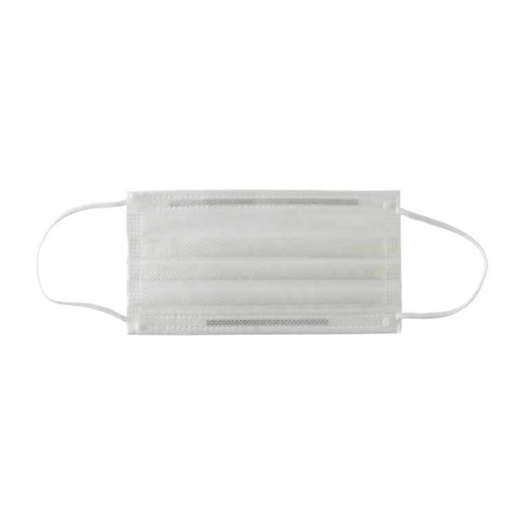 Ultra Sensitive SecureFit Earloop Masks - WHITE 50/Bx. Fluid Resistant Outer Layer, White Tissue