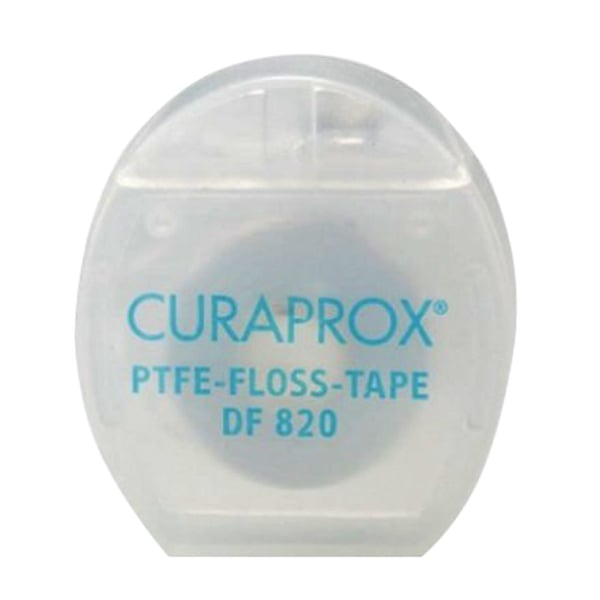 Curaprox DF 820 Dental Tape Waxed with CHX, Mint Flavored, 35m in