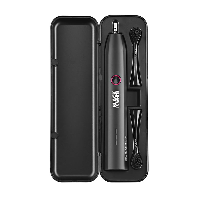 Curaprox Hydrosonic Pro Black Is White Sonic Toothbrush Set. Includes: 1 x