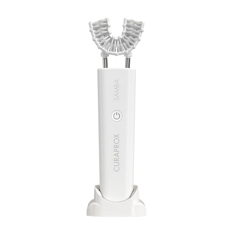 Curaprox Samba Robotic Toothbrush, 1/Pk. Designed with hands-free system cleaning each tooth