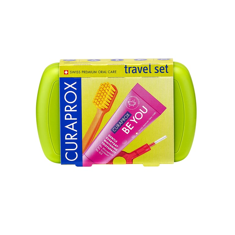 Curaprox CS 5460 Travel Set, Includes: 1 x (ultra-soft toothbrush with curen filaments, 10ml Be
