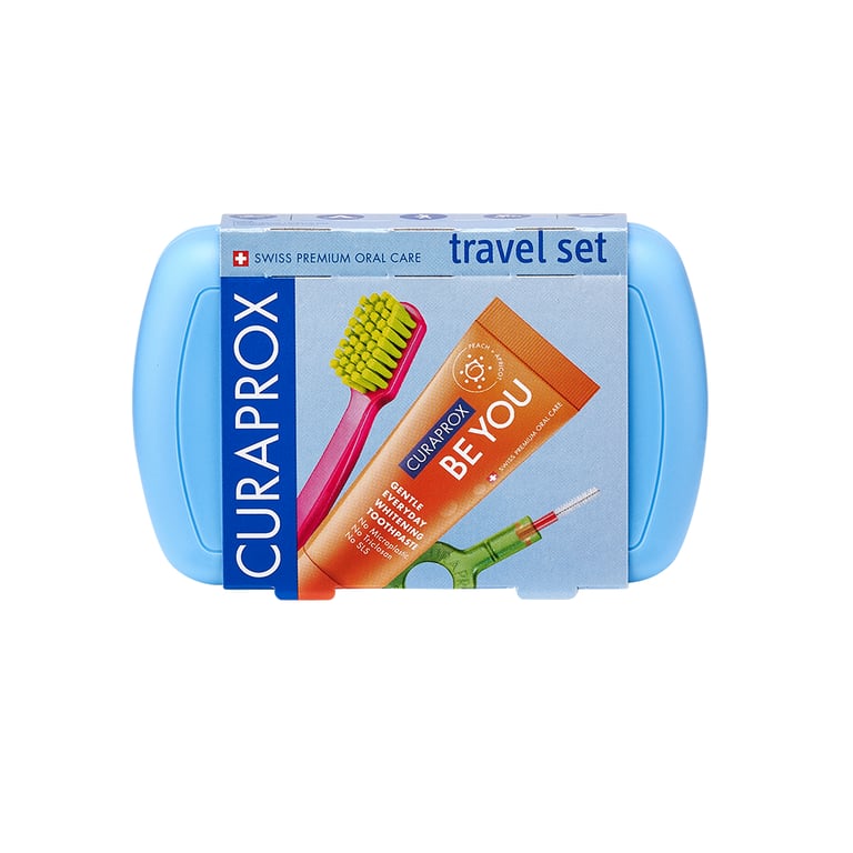 Curaprox CS 5460 Travel Set, Includes: 1 x (ultra-soft toothbrush with curen filaments and 10ml Be