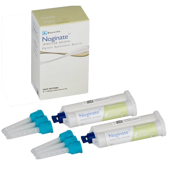 Noginate Alginate Substitute 2x 50ml Cartridges. Fast-Set: 2½min Total Set Time. Addition-curing