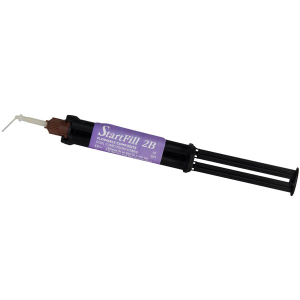 StartFill 2B Flowable Composite, Dentin Shaded, 1 - 10 gram Dual Automix Syringe and 6 Automix