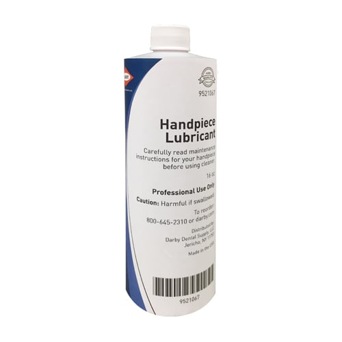 Darby Dental Handpiece Oil 16 oz Bottle. Mineral oil-based drop lubricant formulation