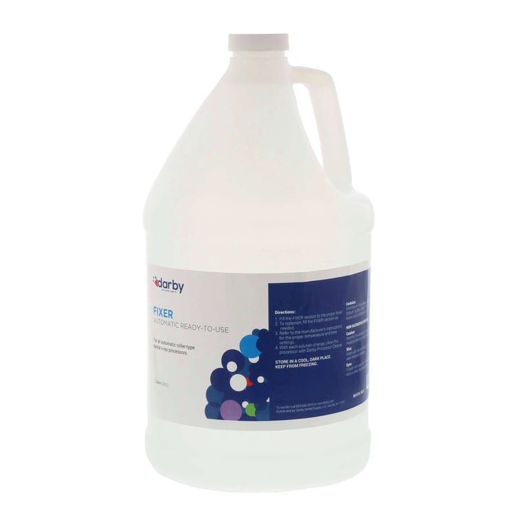 Darby Dental Pre-Mixed Fixer for Automatic Processors, 1 Gallon, Single Bottle. Designed for use
