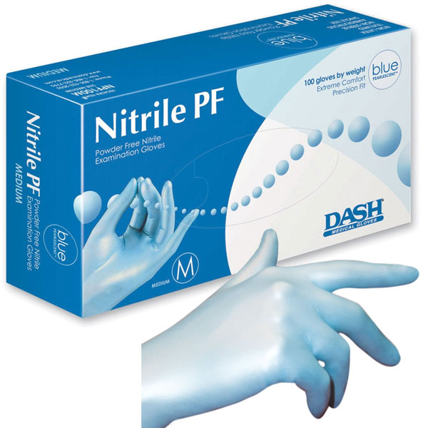Nitril PF Pearlescent Soft Nitrile Gloves: XX-LARGE, Powder-Free, Textured 100/Bx. Blue